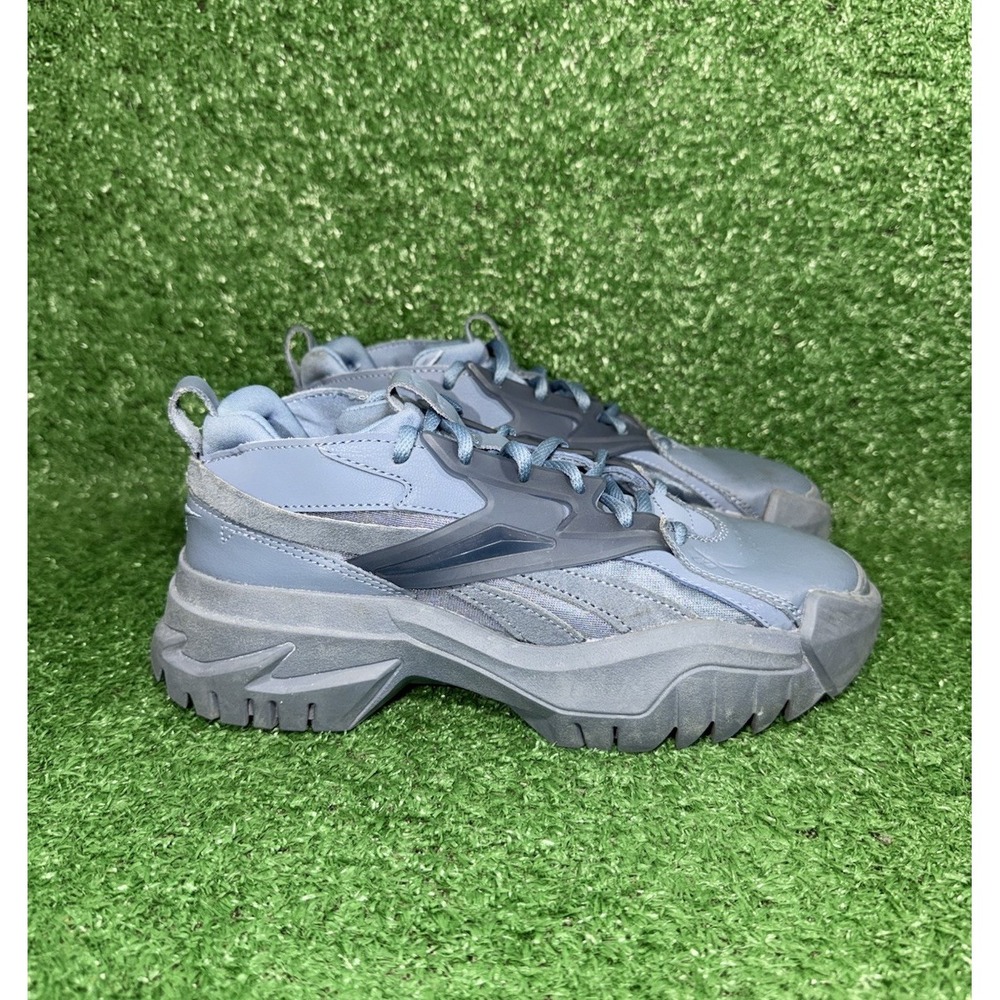 Reebok Cardi B Classic Leather Shoes Womens Size 5.5 Mens 4 Blue Trail Sneakers